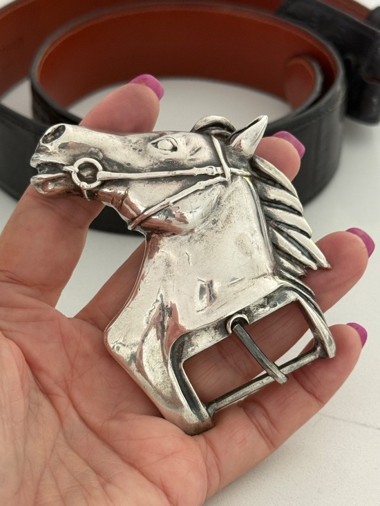 Barry Kieselstein-Cord Sterling Silver Horse House of Felming Alligator Belt main image 12
